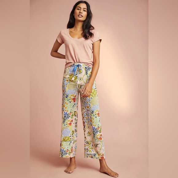 Anthropologie Other - Anthropologie Adair Patchwork Floral Drawstring Sleep Pants